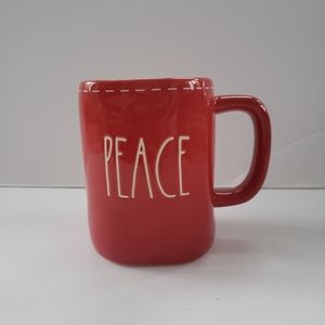 Rae Dunn Red Peace Mug